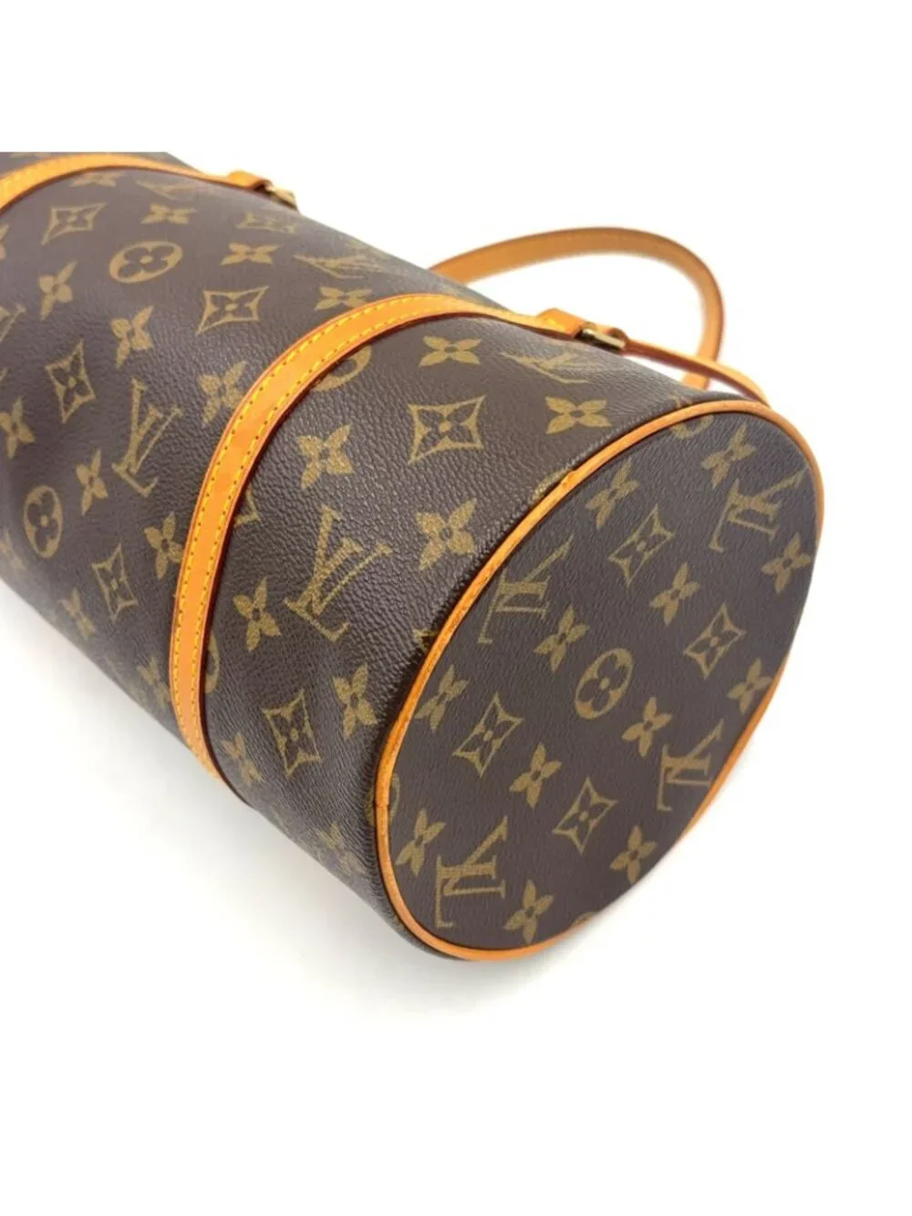 Louis Vuitton Papillon 30 Monogram Leather Brown Light Handbag Gold